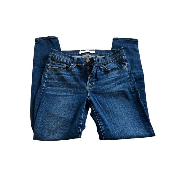J Brand Womens 27 Blue Heartbreaker Capri Button Zip 5 Pocket Dark Wash Denim - Picture 1 of 11
